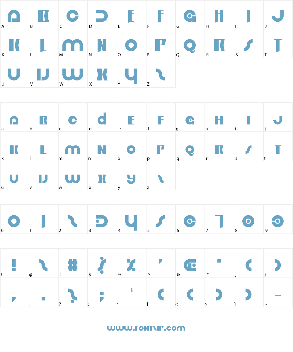 Order in Chaos Font Character